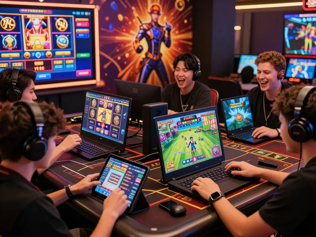Engaging online gaming experience at 789P GG with players enjoying various games.