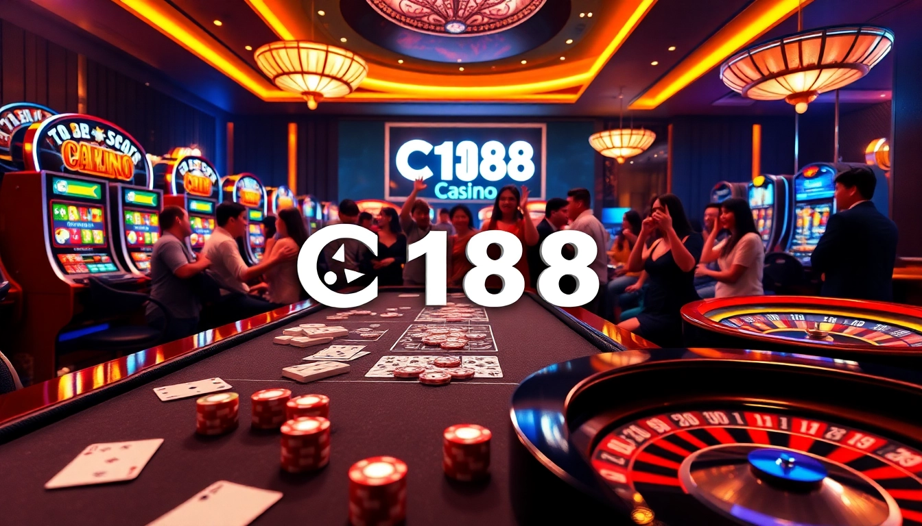 Experience the thrill of betting at C168's premier online casino, featuring vibrant gaming tables.