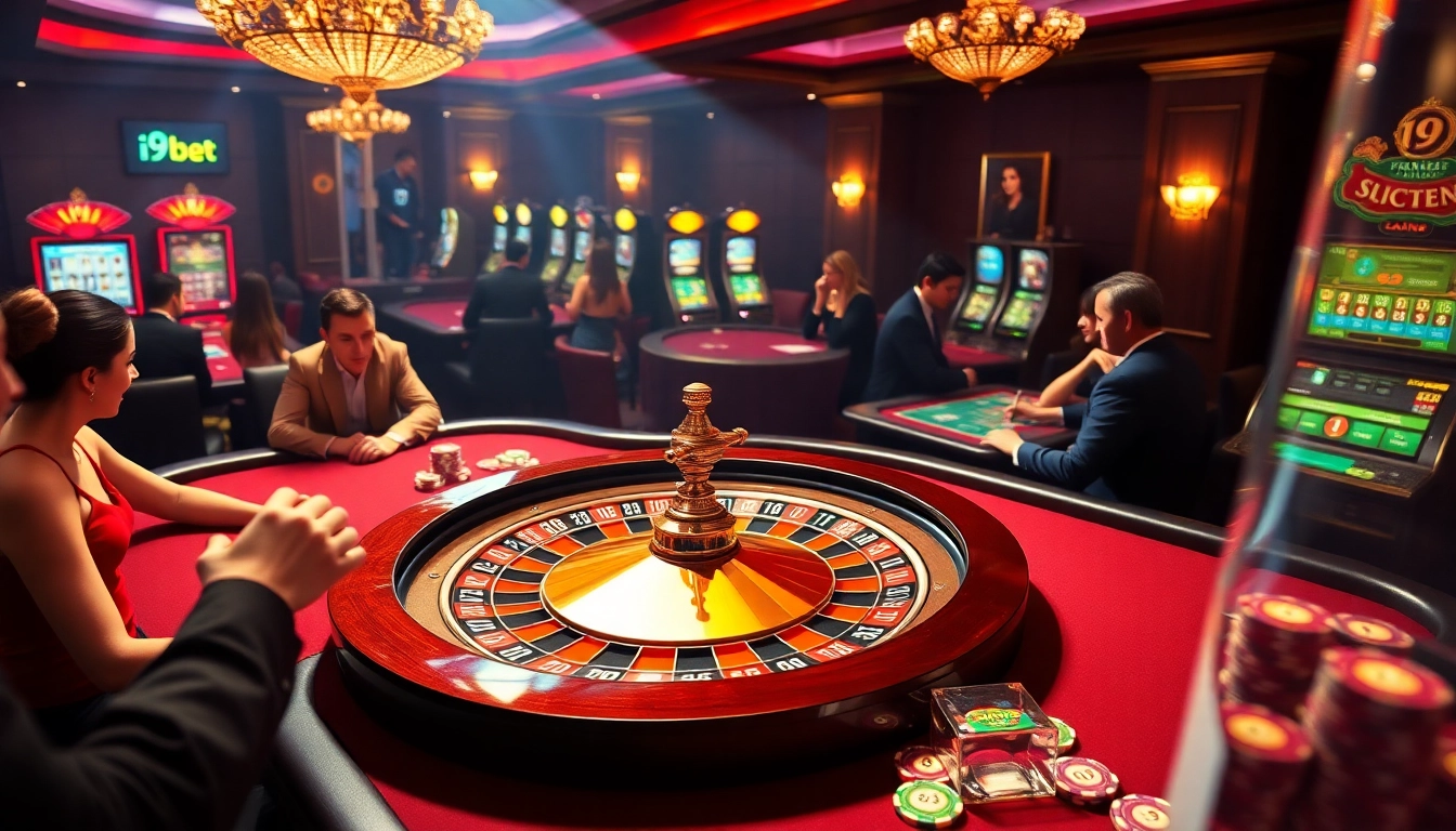 Enhance your i9bet experience with vibrant casino visuals showcasing roulette, cards, and excitement.
