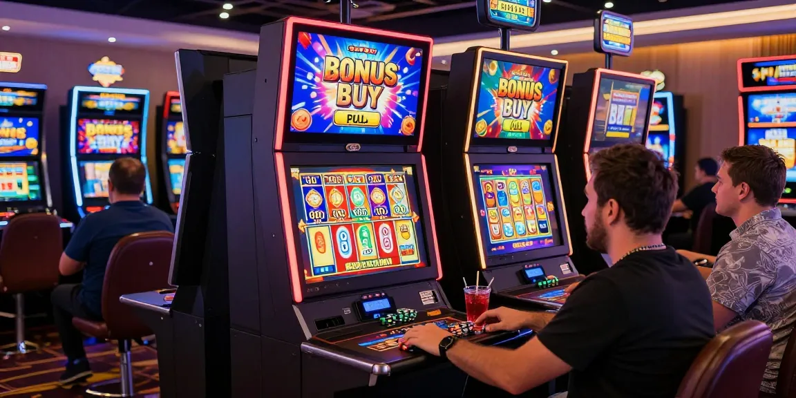 Players at casinos engaging with Bonus Buy slots at https://celebratepanto.co.uk/, showcasing excitement and vibrant gaming atmosphere.