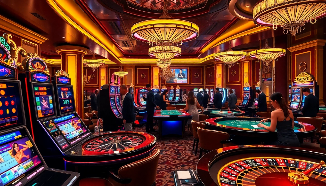 Experience the hidden wiki at an elegant casino with vibrant gambling activities and luxurious decor.