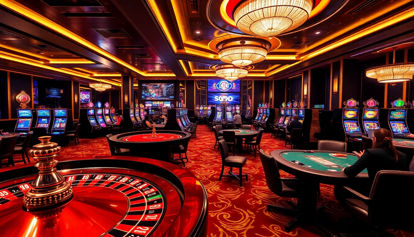 Experience the excitement of SODO Casino with vibrant gaming tables and thrilling atmosphere.