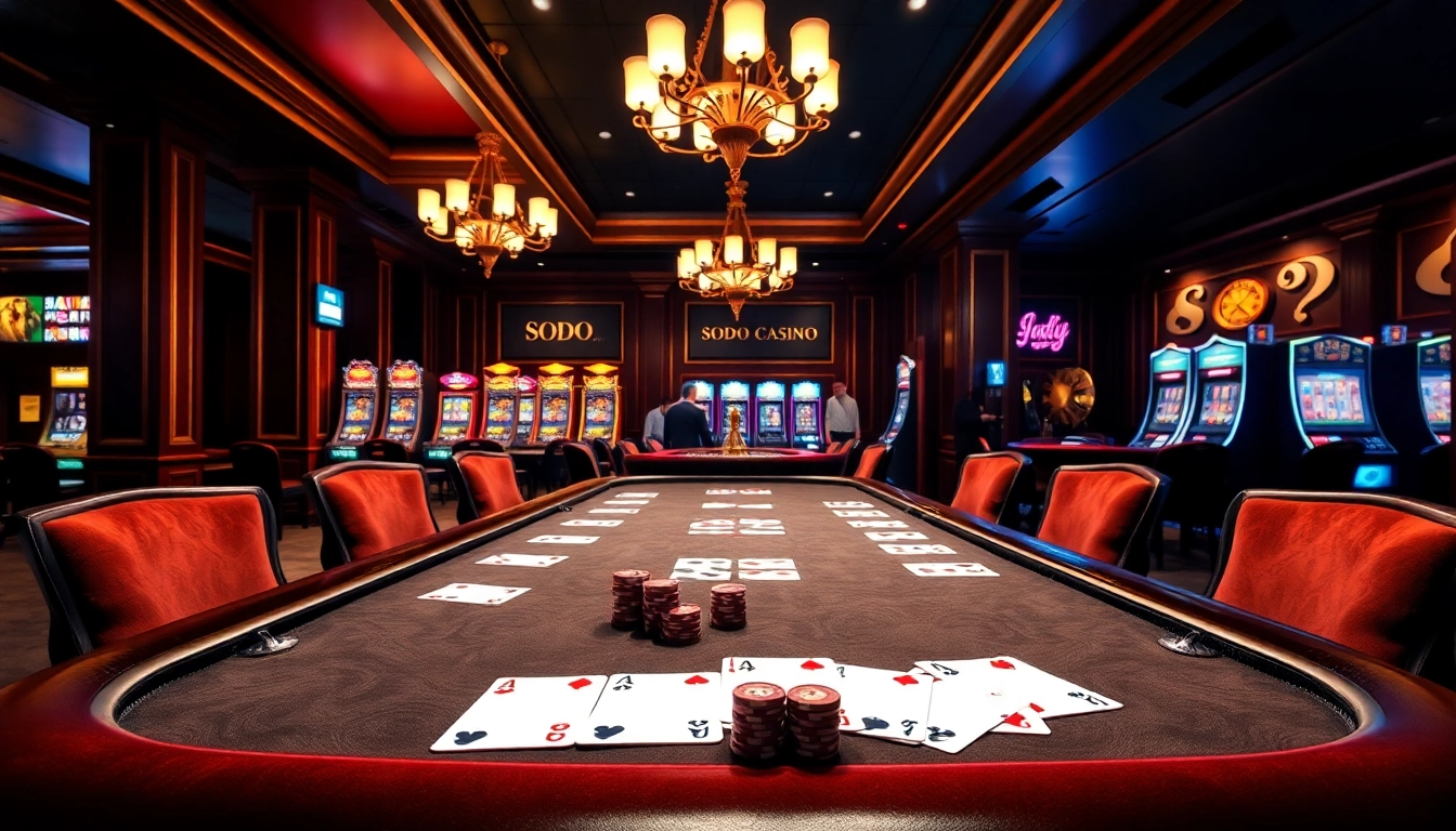 SODO CASINO offers an exhilarating poker experience with luxurious tables and vibrant atmosphere.