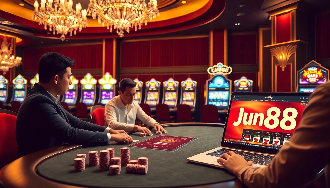 Experience the excitement of jun88 with vibrant casino gameplay and poker action.