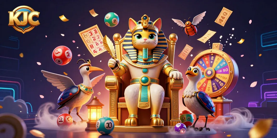 KJC offers an engaging gambling experience with a dynamic 3D illustration of ancient themes and lottery elements.