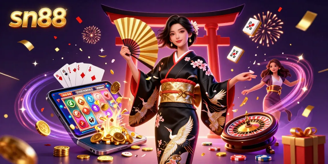 Experience excitement on sn88 with Asian aesthetics, casino elements, and immersive game visuals.