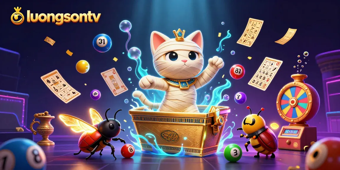 Experience the thrill of gaming with luongsontv through an energetic casino scene featuring unique characters and dynamic elements.